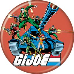 G.I. Joe Group Tank 1.25 Inch Button