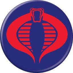 G.I. Joe Cobra Insignia 1.25 Inch Button