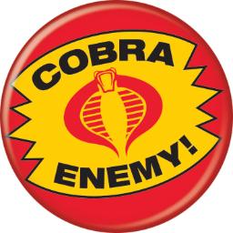 G.I. Joe  Cobra Enemy 1.25 Inch Button
