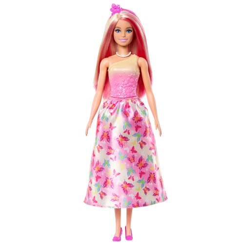 Barbie Royal Pink And Blonde Hair, with Butterfly-Print Skirt Doll