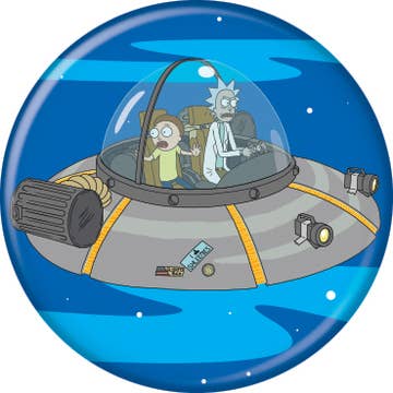 Rick and Morty In Space Cruiser Button 1.25" Round