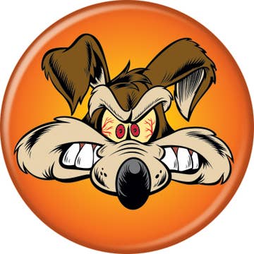 Looney Tunes Wile E. Coyote 1.25 Inch Button