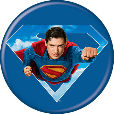 Superman™ 2025 Flying on Cloud Logo Button 1.25" Round