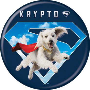 Superman 2025 Krypto on Cloud Logo Button 1.25" Round
