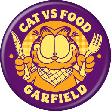 Garfield™ Cat Vs Food Button 1.25" Round