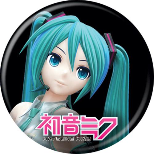 Hatsune Miku™ Close on Black Button 1.25" Round