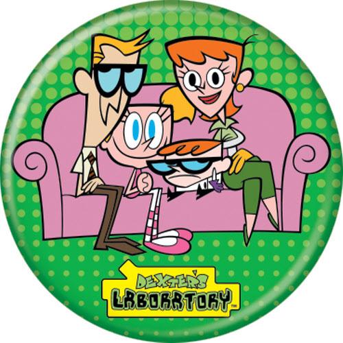 Dexter's Laboratory™ Family on Couch Button 1.25" Round