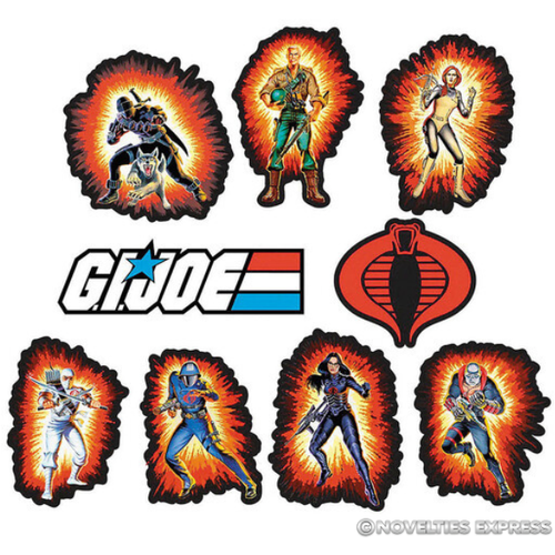 8 Pc. G.I. Joe Characters &  Logo Cutout Wall Decorations