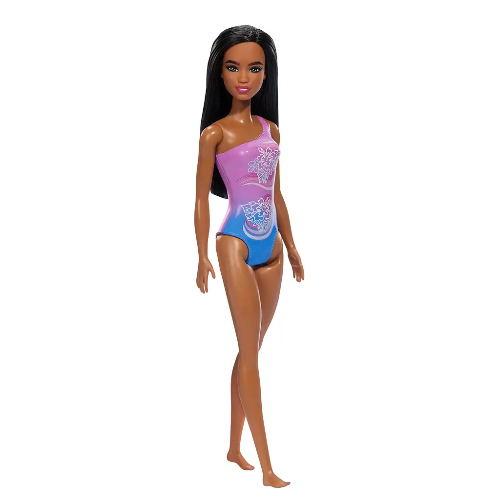 Beach Barbie Doll - Purple Swimsuit
