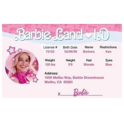 Barbie Movie ID Card