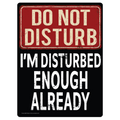 Do Not Disturb I'm Disturbed Enough Already Metal Sign